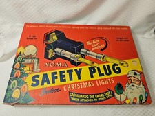 Vintage Mid Century Christmas NOMA Safety Plug Indoor Christmas Lights Set of 25