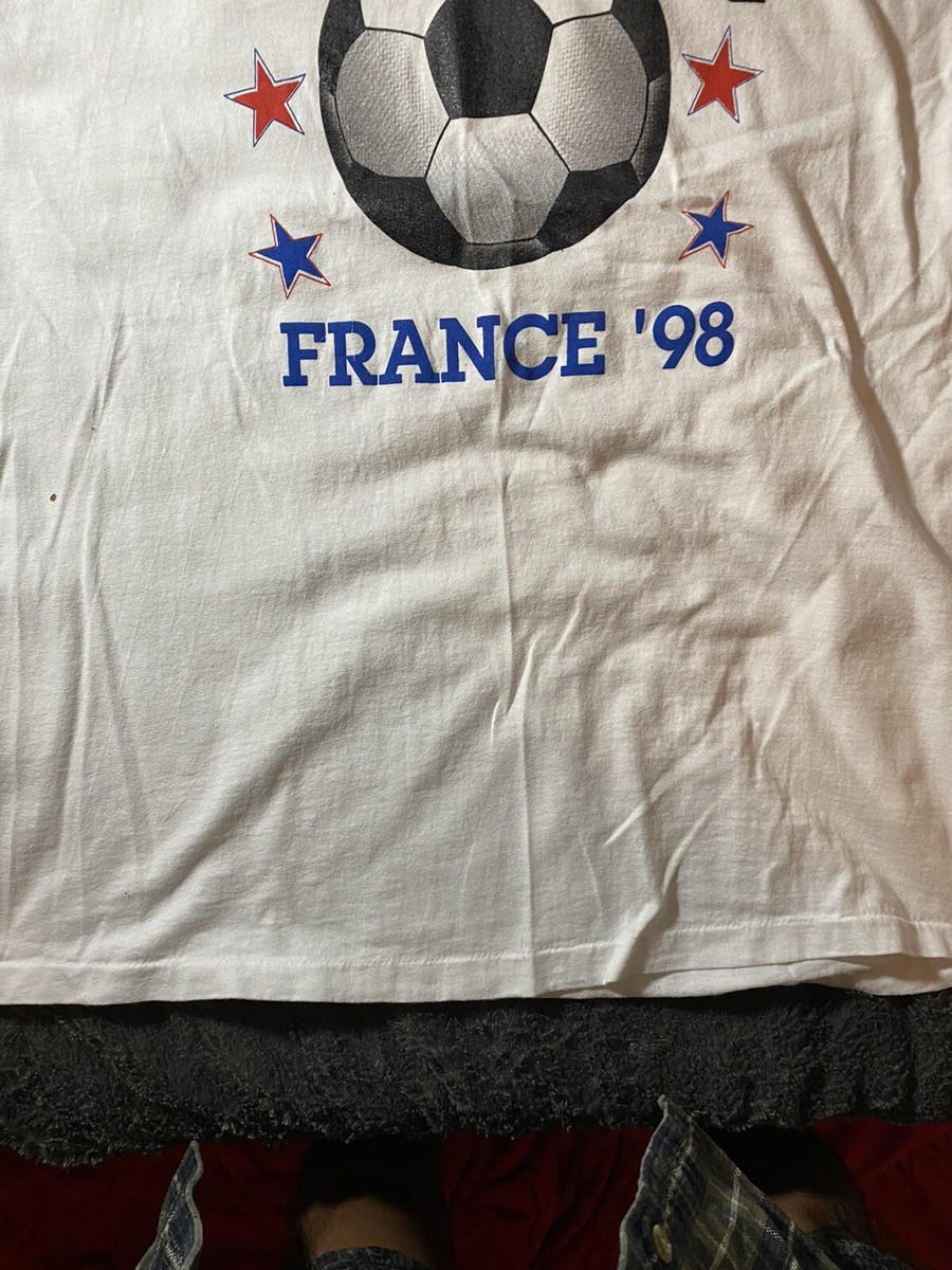 Vintage 1998 World Cup France USA Team 90s Shirt Soccer XL