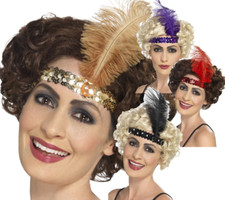 1920s Flapper Headband Ladies Fancy Dress Accessory 20s Gatsby