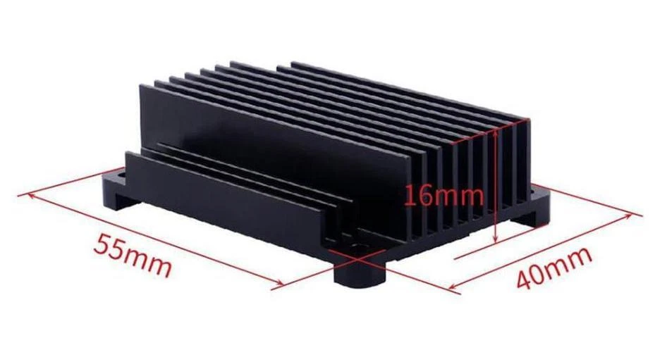 Raspberry Pi Compute Module 4 Heatsink, 16x55x40mm 104647 - Image 2 of 3