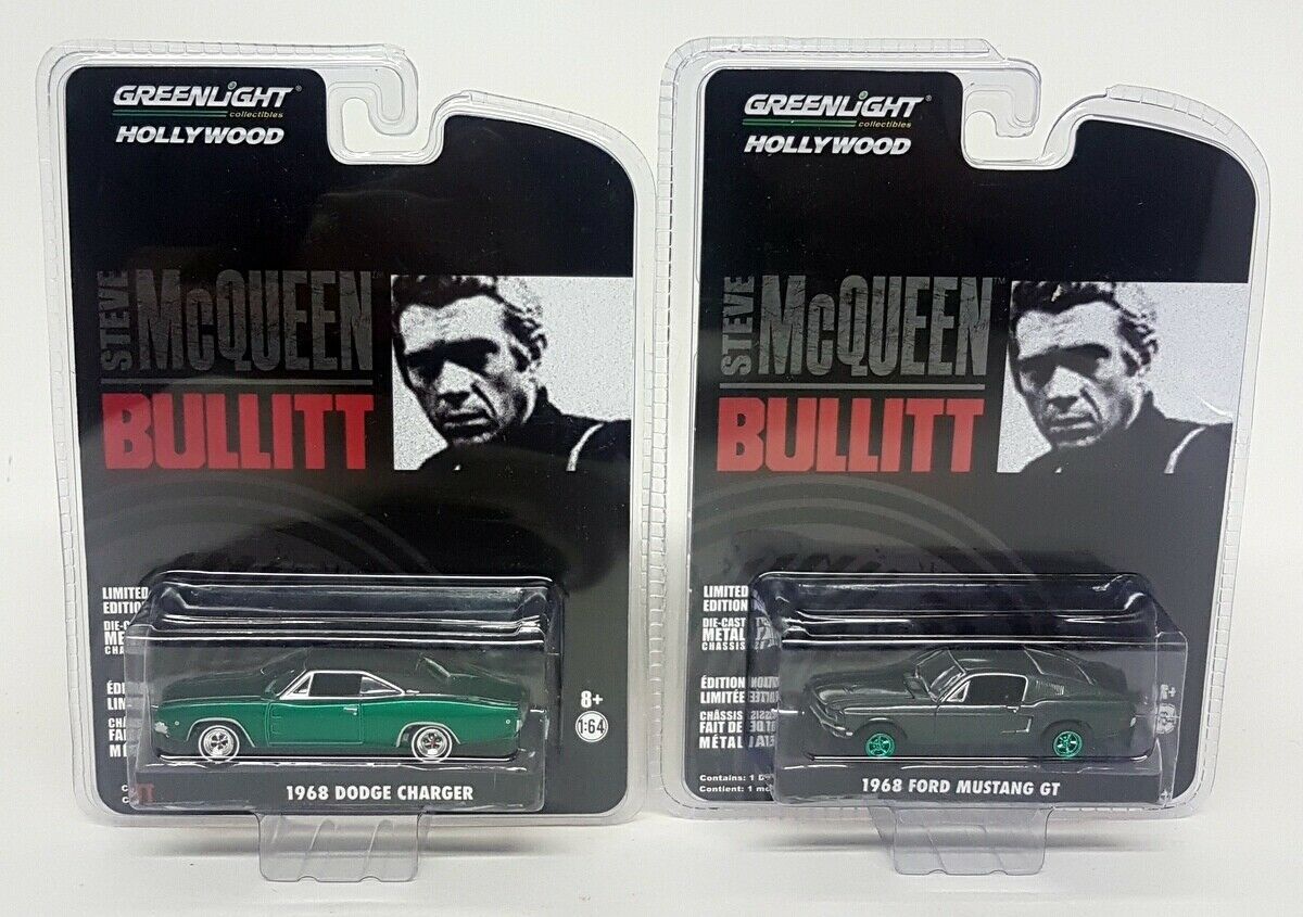 Greenlight Bullitt 1968年ミニカーセット GREENLIGHT 1:18 Diecast Car - BULLITT - Steve McQueen