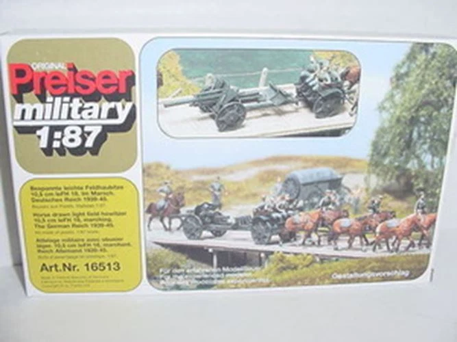 German Reich Horse Drawn Field Gun. Preiser 16513, New 1/87 Scale Plastic Kit - Image 2 of 2