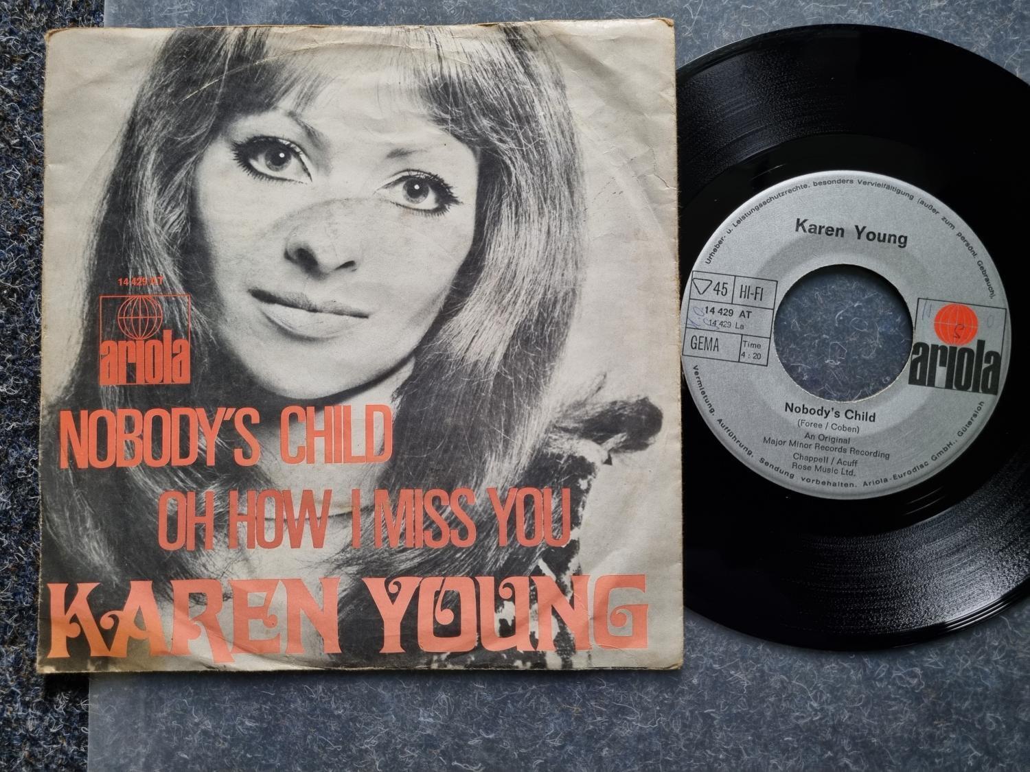 7"" Single Vinyl Karen Young - Nobody's child Germany