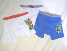 lot 3pr Boys TEENAGE MUTANT NINJA TURTLES sex 4 Boxer Briefs Elastic Waist, New