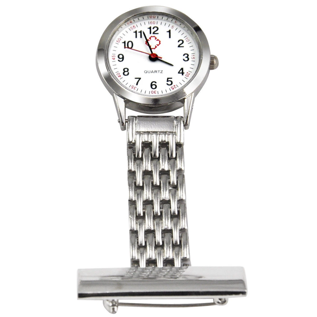 Stainless Steel Nurse Watch Brooch Tunic Fob Watches