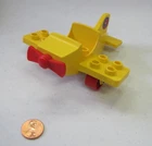 Lego Duplo Vintage Yellow Airplane 1980 Complete With Propeller & Wheels