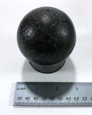 Ceramic Carpet Ball Home Decor 3" Dark-Toned Scaled Snakeskin Style Parlor Ball