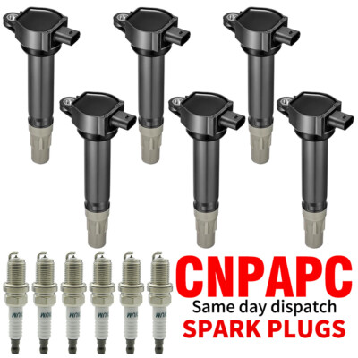 6 Ignition Coils + 6 Iridium Spark Plugs for 2006-2010 Dodge Chrysler 2.7L UF502