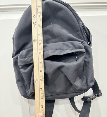Brandy Melville Small Backpack Black Nylon Canvas Straps | eBay display picture 1
