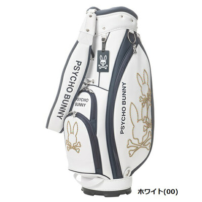 NEW Psycho Bunny Golf SEASONAL EDITION Cart Bag 9 x 46in PBMG4FC1 2024 White JP