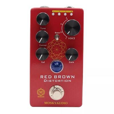 Mosky Audio Red Brown Distortion Guitar Pedal New 