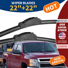 Set of 2 Windshield 22"&22" Wiper Blades U/J-HOOK For Chevrolet Corvette