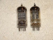 2 x 12AU7/ECC82 Mullard/EICOTubes*Uneven Pair*1960's*