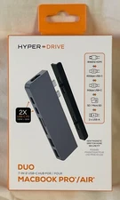 HYPER HyperDrive DUO 7-in-2 USB-C Hub for Apple MacBook Pro/Air - Space Gray