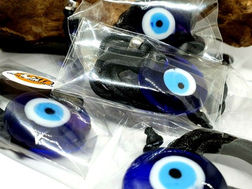 Evil Eye Pendant Necklace Nazar Lucky Protection Corded Glass Kabbalah Turkish - Picture 8 of 11