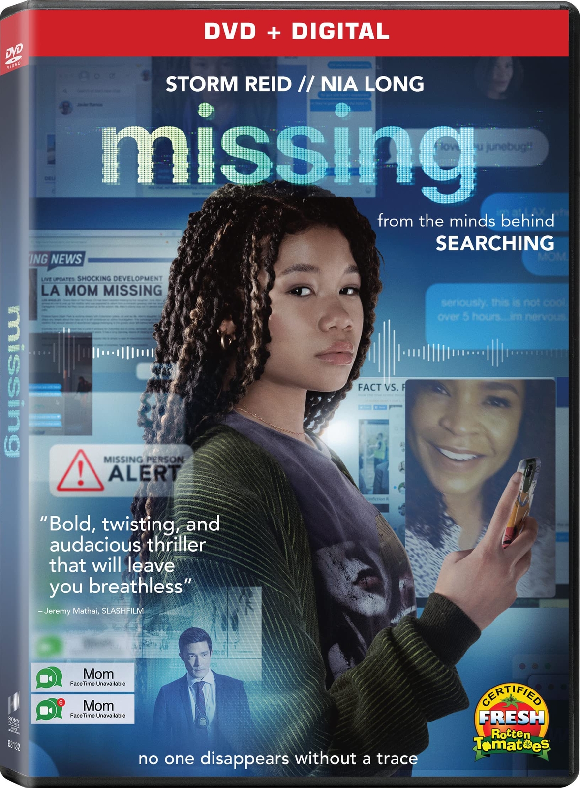 Missing (DVD) Storm Reid Nia Long Joaquim de Almeida Ken Leung Amy Landecker