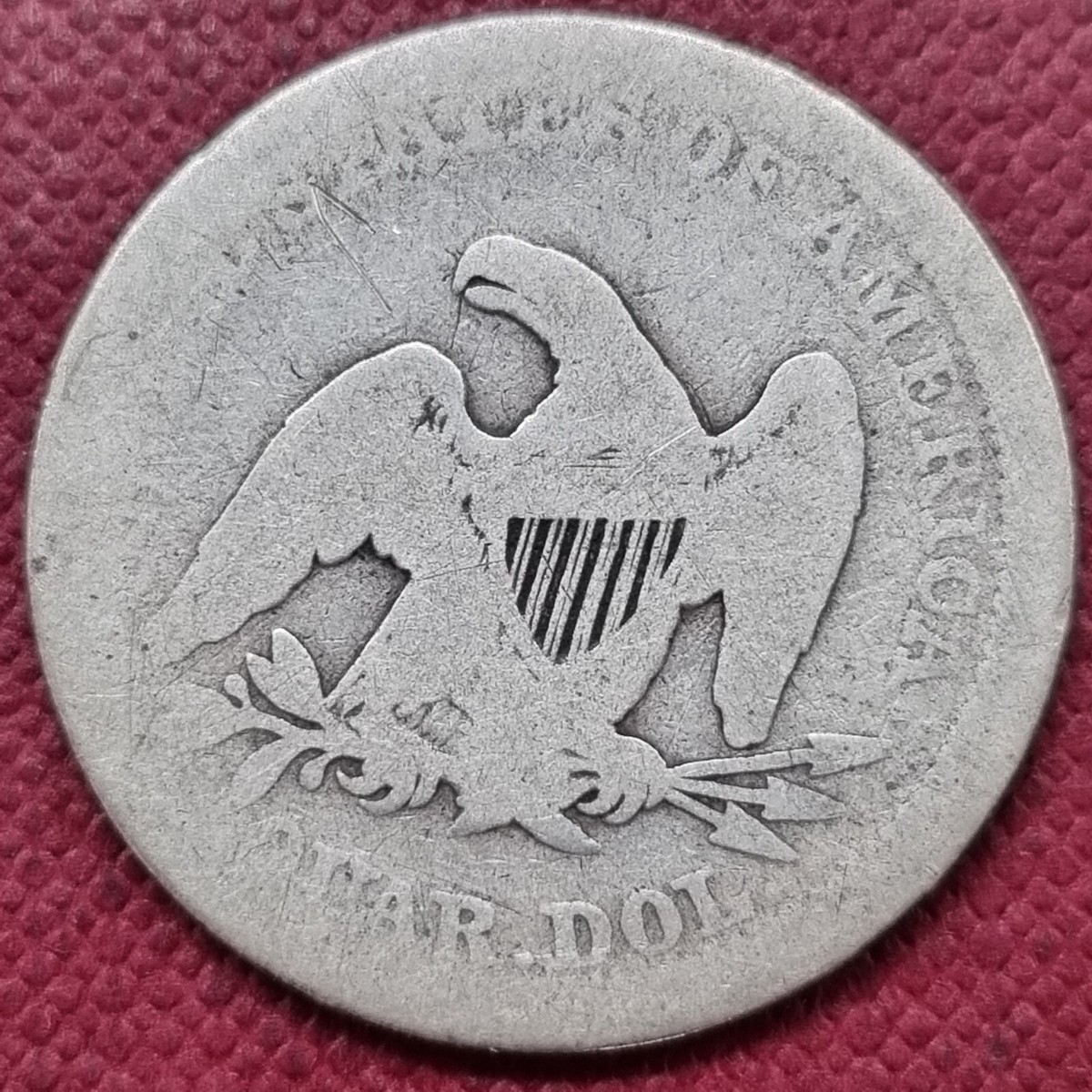 Qoo　1225 1857 Seated Liberty Quarter 25c Circulated #63986 | eBay