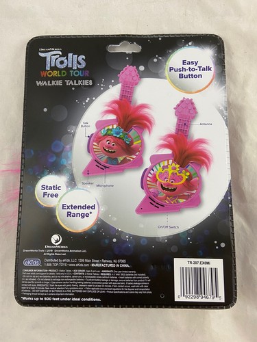 TROLLS - WORLD TOUR - WALKIE TALKIES - 2 WAY HANDHELD RADIOS - NEW - Picture 4 of 5