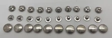 Vintage Handy Button Machine Co. Snap Fasteners Nickel Molds Size 132 10 Sets