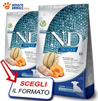 Farmina Dog N&D Ocean Puppy Mini → Merluzzo E Zucca - 800 Gr / 2,5 / 7 Kg - Cani