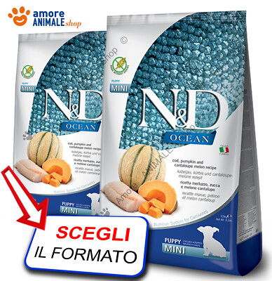 Farmina Dog N&D Ocean Puppy Mini → Merluzzo e Zucca 800 gr