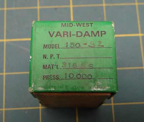 Mid-West Vari-Damp Model 150-SZ Adjustable Pulsation Snubber Dampener 10,000 PSI - Picture 3 of 8