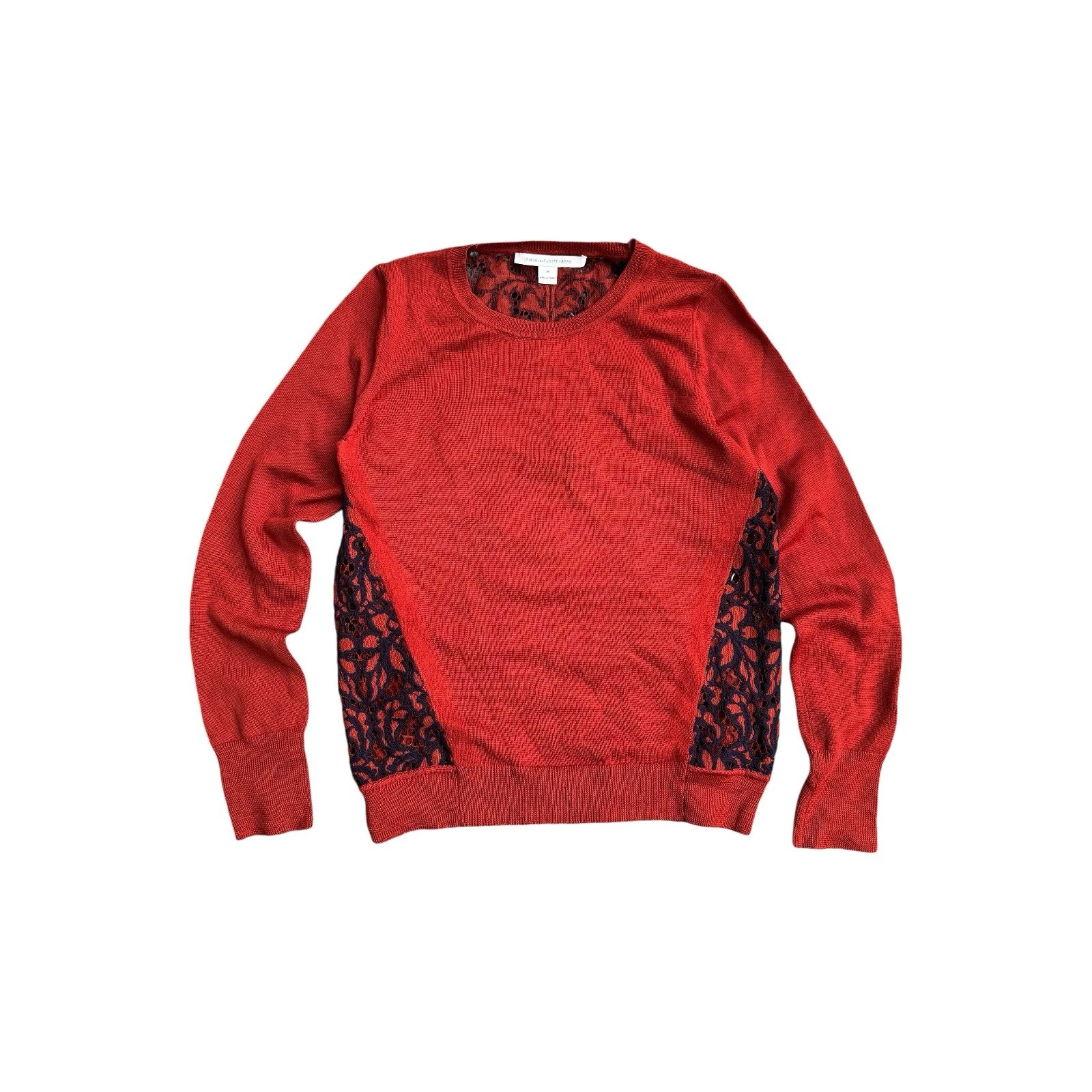 PRADA Maglia donna Diane Von Furstenberg lana aperta floreale dietro taglia media