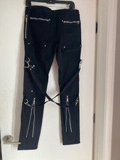 NWT Tripp NYC Chaos Pants Bondage Goth Rave Punk Zippers Skinny Sz 30