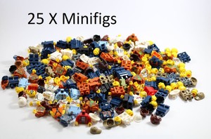 LEGO-Minifigures-Mixed-Lot-City-Town-Head-Torso-Legs-Caps-Hats-Hair-Brand-New