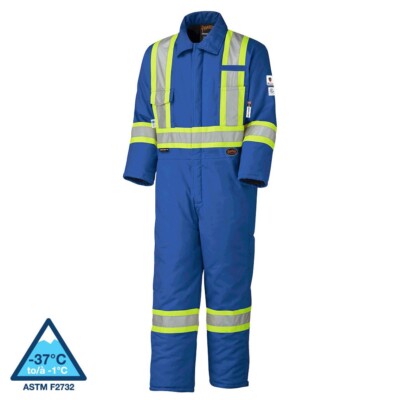 NWT Pioneer Hi Vis FR Arc Rated Insulated Coveralls 5522A Blue Size XL