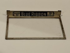 *CIGAR 5 CENT* Blue Ribbon *SIGN DISPLAY* Rare Advertising *GLASS LID* Old Store