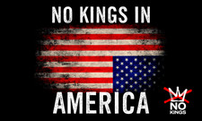 No Kings In America Black Flag 3x5 FT