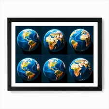 Earth - Earth Stock Videos & Royalt Framed Wall Art Poster Canvas Print Picture