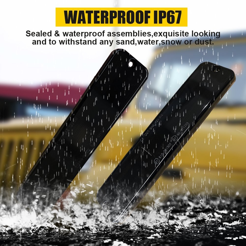 Front Smoke Side Fender Marker Signal Case Lights For 1987-95 Jeep Wrangler YJ P thumbnail 4