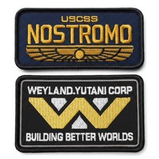 USCSS Nostromo Crew Weyland Yutani Cor Alien Patch -2PC iron on or Sew 4.0 inch