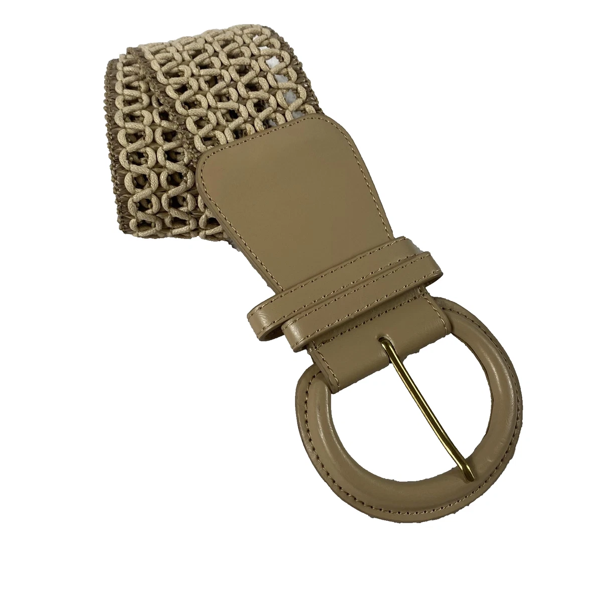 Tory Burch Women\'s Dark Green Braided Macrame Wax Rope Woven Holeless Logo Belt Tory Burch Size S Belts for Women for sale | eBay main image 4