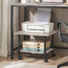 HOOBRO Printer Stand 2-Tier Industrial Under Desk Printer Cart Storage Rack