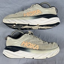 Hoka One One Bondi 7 Women  s Size 9 Running Shoes Gray Sneakers 1110519 LRBI