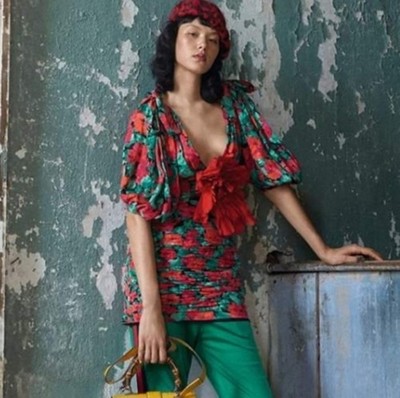 NWT Gucci Poppy Flower Silk Jacquard Blouse Sz 38 $4850