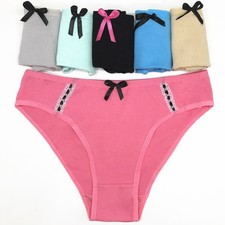 6 Or 12 Pcs Lot Womens Sweet Cotton Briefs Panties Lace Trim Underwear,XS-M