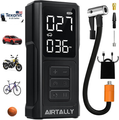 Tire Inflator Portable Air Compressor - 5200Mah 150PSI Quickly Inflate Portable