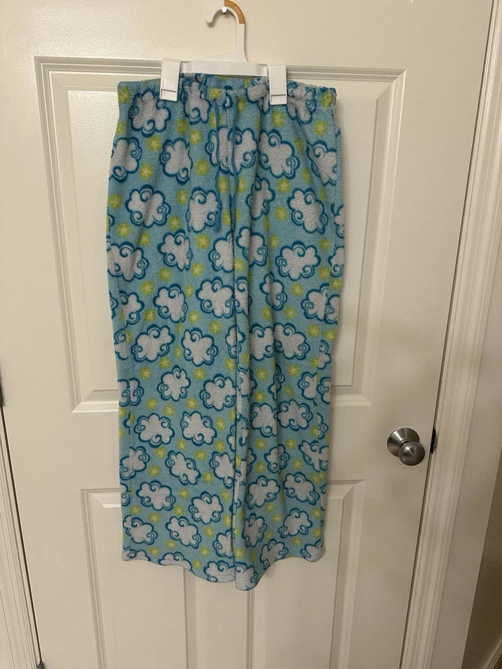 Pantalones de pijama de felpa para mujer Just Love - Nubes - Talla L Foto 2 de 4