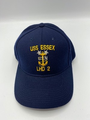 The Corps USS Essex LHD 2 Logo Blue Baseball Cap Hat One Size