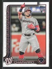 Andres Chaparro 2025 Topps #167 Rookie Washington Nationals
