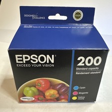 Genuine Epson 200 Cyan Magenta Yellow Ink Cartridges Combo Pack Exp 06/15 Sealed