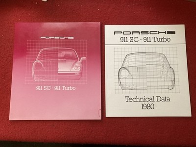 PORSCHE VINTAGE BROCHURE 911 SC 911 TURBO NEAR MINT 1980 TECHNICAL DATA INSERT 