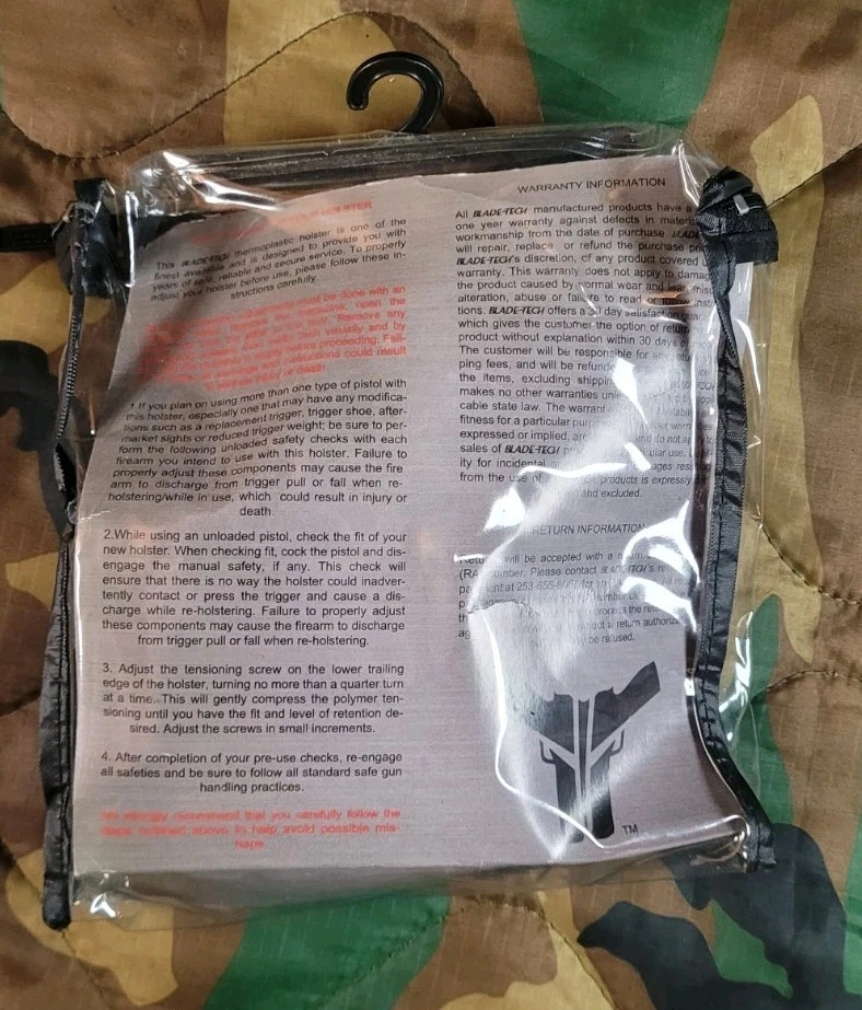 Funda Blade Tech Springfield Xd Mod 2 9/40 3 pulgadas diestro IWB Kydex negra Foto 3 de 4