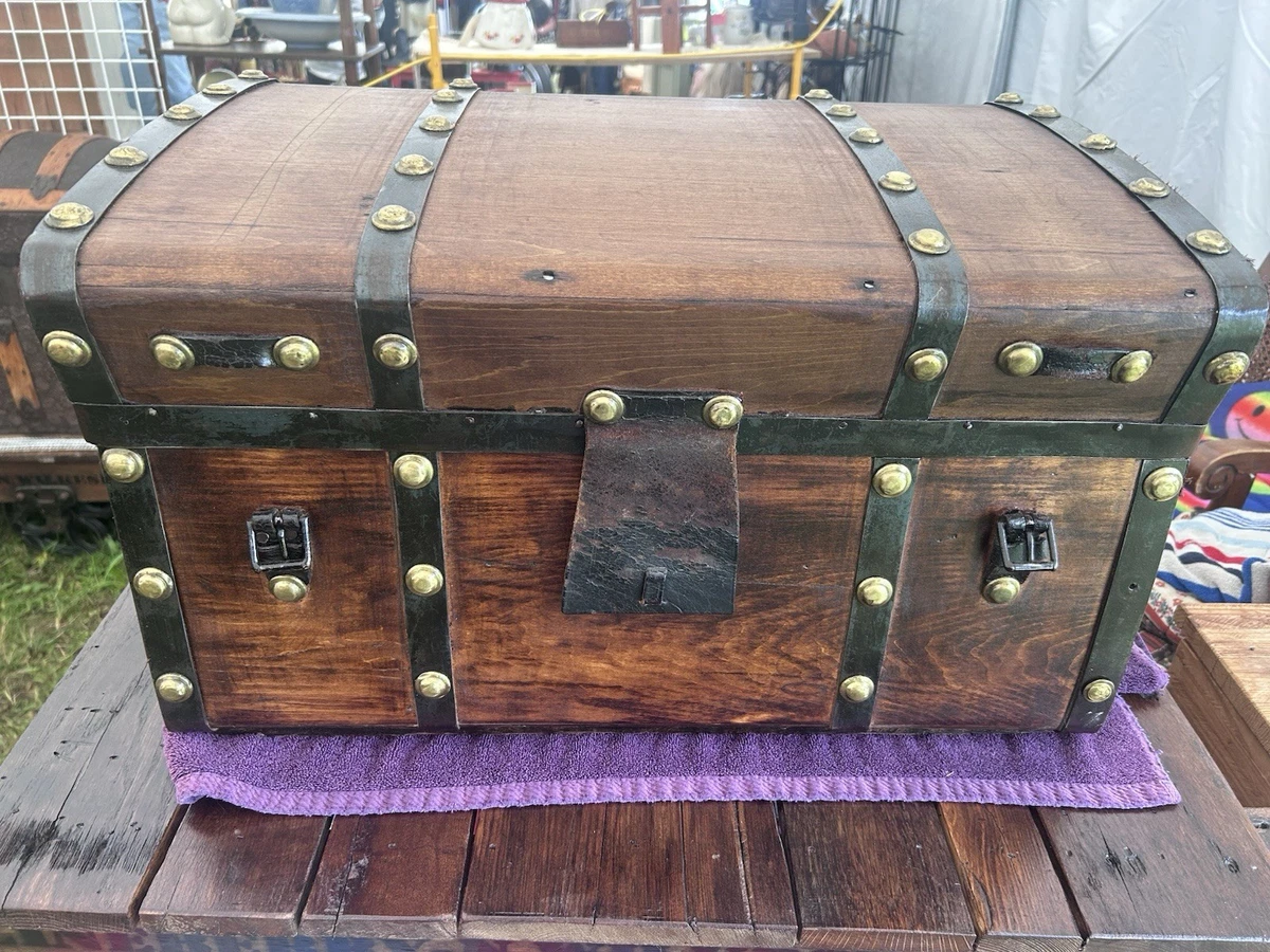 Brass Original Antique Trunks 1850-1899 Time Period Manufactured