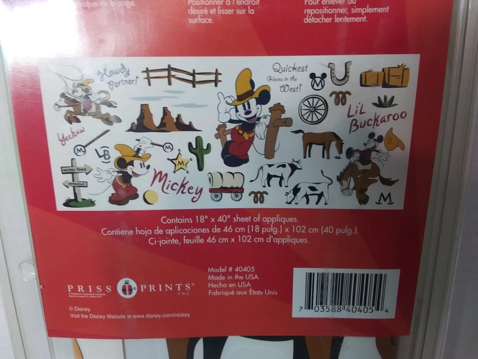 Disney Mickey Mouse decalque de parede jumbo stickups 25 stick ups lote + borda de parede infantil - Imagem 3 de 4
