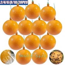 Insect Bug Fly Glue Trap Hanging Ball Sticky Bees Flies Trap Catcher In/Outdoor